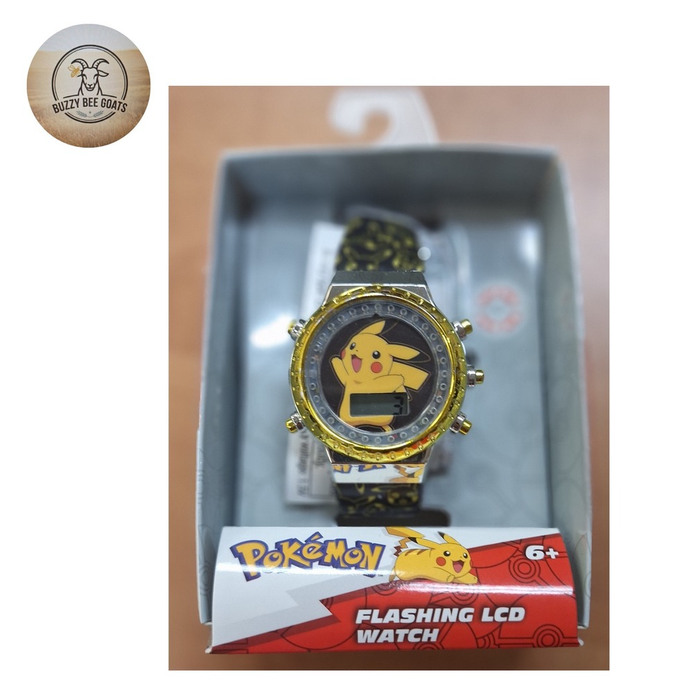 POKEMON PIKACHU FLASHING LCD WATCH ACCUTIME DIGITAL KIDS WATCH NEW IN BOX